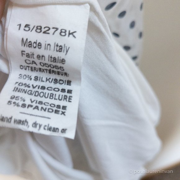 Plum Silk-Blend Sleeveless Top  *NWT* – White / Navy / Polka Dot – US S - Picture 10 of 14